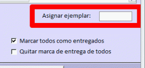 Entrega. Asignación mediante un lector de códigos de barras